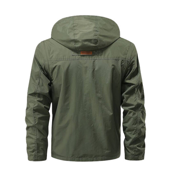 Men's Multi-Pocket Removable Sleeve Waterproof And Oil-proof Outdoor Jacket - Image 4