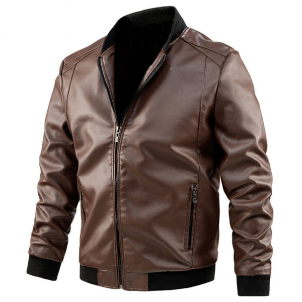 Faux Leather Moto Jacket - Image 4