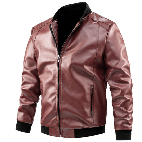 Faux Leather Moto Jacket - Image 5