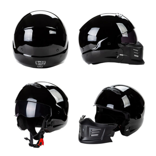 Combat Racing Helmet 3/4 Open Face Motorcycle Helmet - Image 8