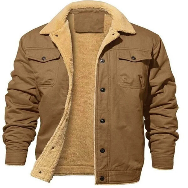 Men's Coats and Jackets Cutler Bomber Jacket Winter Outdoor Work Fluffy Jacket - Image 4
