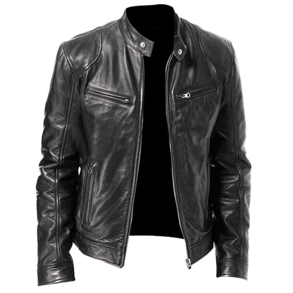 Moto Leather Jacket - Image 7
