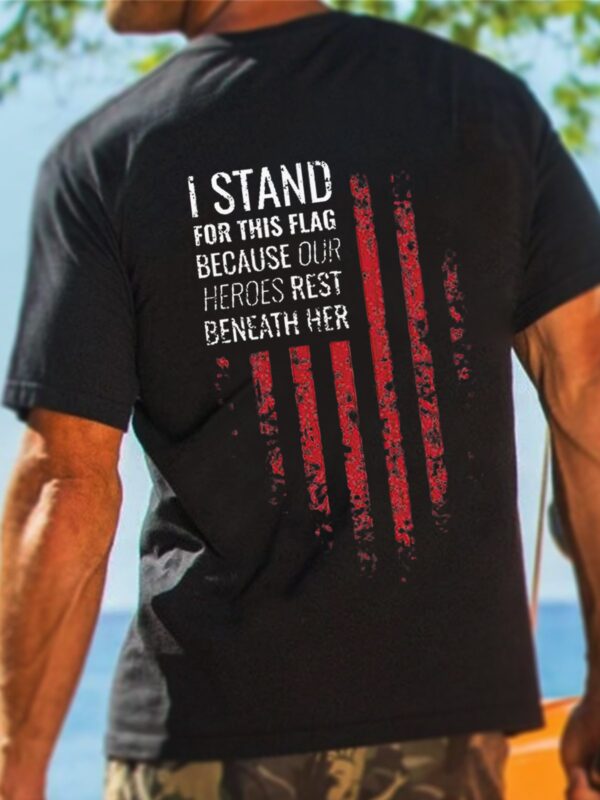 I Stand Cotton Casual Short Sleeve Shirts & Tops