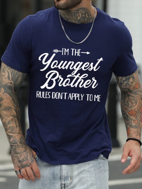 I'M The Youngest Brother Men's Shirts & Tops - Image 2
