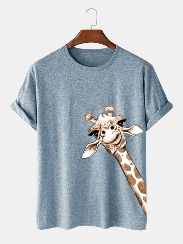 Crew Neck Casual Cartoon Tee Shirts & Tops - Image 2