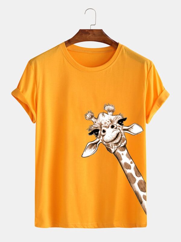 Crew Neck Casual Cartoon Tee Shirts & Tops - Image 5