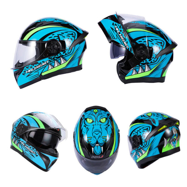 Leopard 989 Flip Up Bluetooth Helmet - Image 3