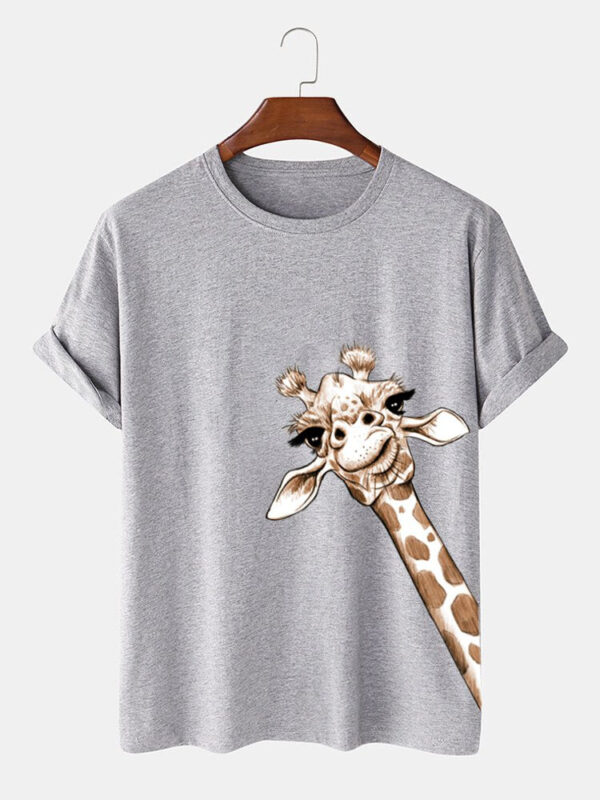 Crew Neck Casual Cartoon Tee Shirts & Tops - Image 4
