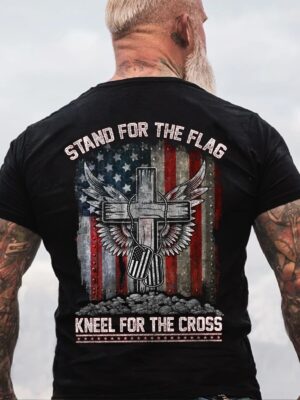Stand For The Flag Kneel For The Cross T-Shirt