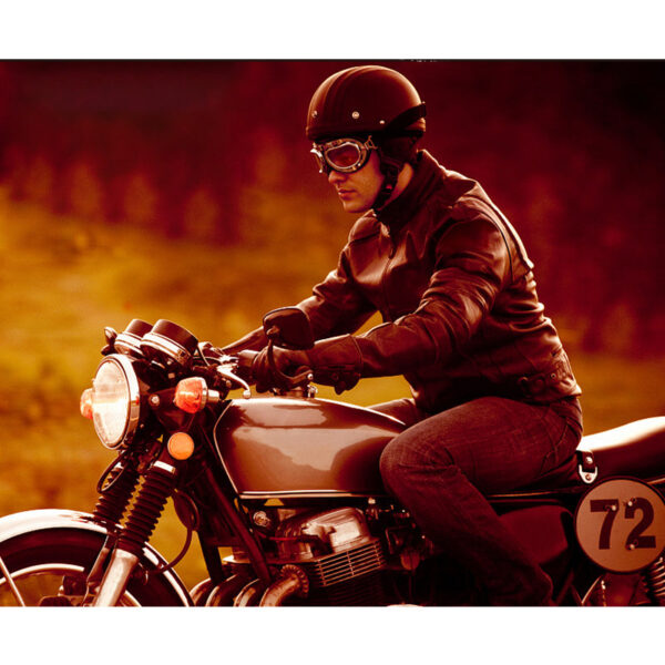 Retro Half Face Motorcycle Helmet with Goggles - Image 9