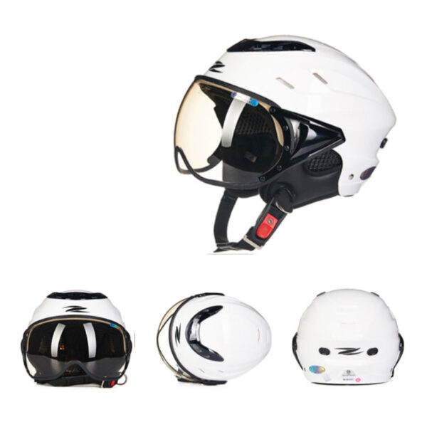 Half Open Face Helmet with Sun Visor - Image 4