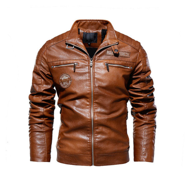 Espnman Men's Leather Jacket