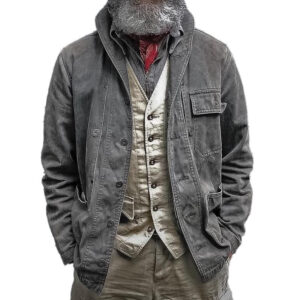 Men's Vintage Solid Color Multi-Pocket Printed Jacket