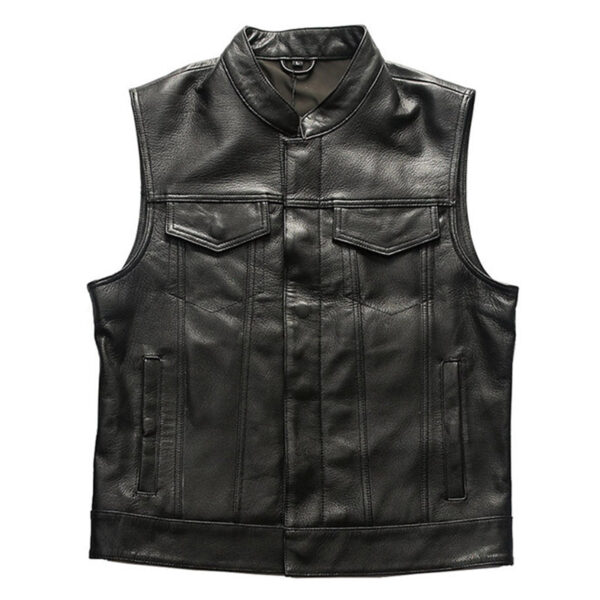 Men's Riding Cowhide Leather Vest