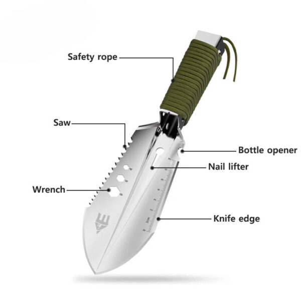 Multifunctional Tactical Shovel Hiking Survival Emergency Tool - Image 6