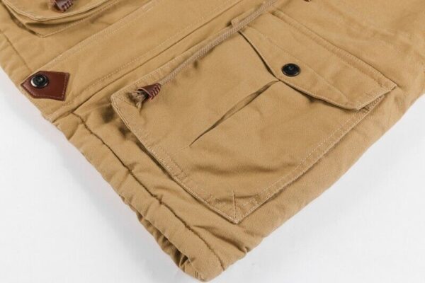Men's Outdoor Casual Loose Stand Collar Hooded Cotton Jacket - Image 5