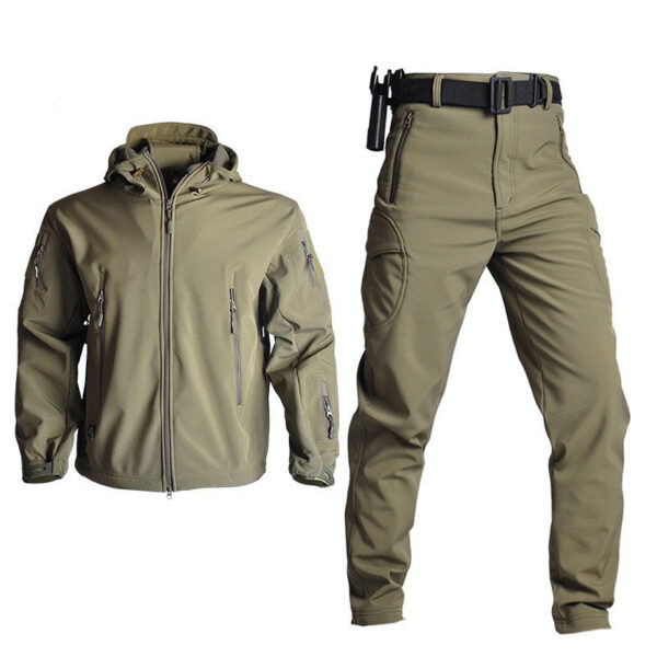 Men's Softshell Clothing Suit Waterproof Tactical Uniform - Image 2