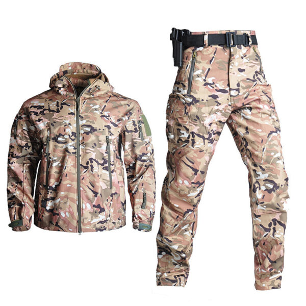 Men's Softshell Clothing Suit Waterproof Tactical Uniform - Image 3
