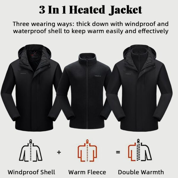 Men's 3-in-1 Heated Jacket 7.4V - Image 4