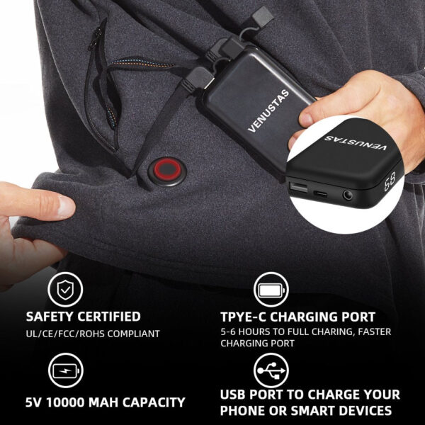 Heated Underwear Set For Men, 5V - Image 4