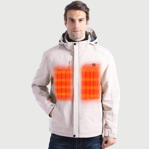 Men's Heated Jacket 5V with Detachable Hood - Image 3