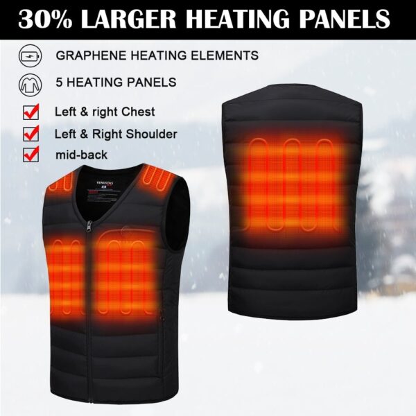 Men's Heated Vest with V-neck 7.4V - Image 3