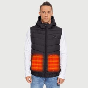 Men's Heated Down Vest 7.4V With Detachable Hood