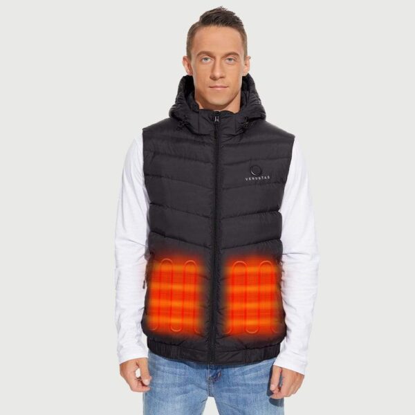 Men's Heated Down Vest 7.4V With Detachable Hood