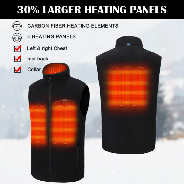 Venustas Heated Fleece Vest 7.4V For Men - Image 3