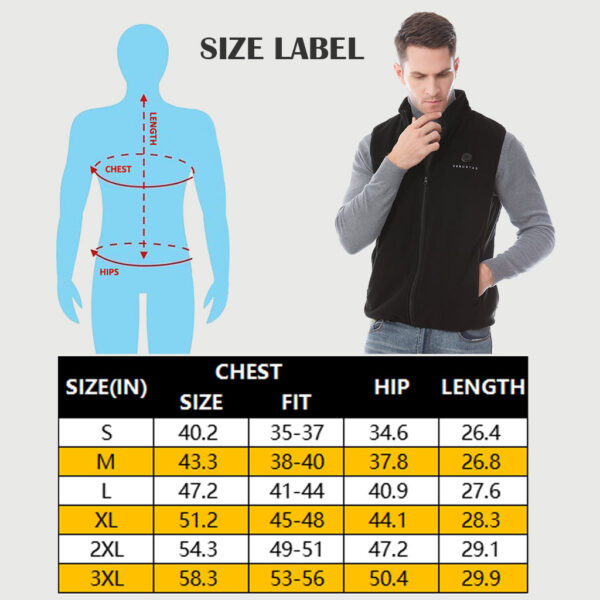 Venustas Heated Fleece Vest 7.4V For Men - Image 5