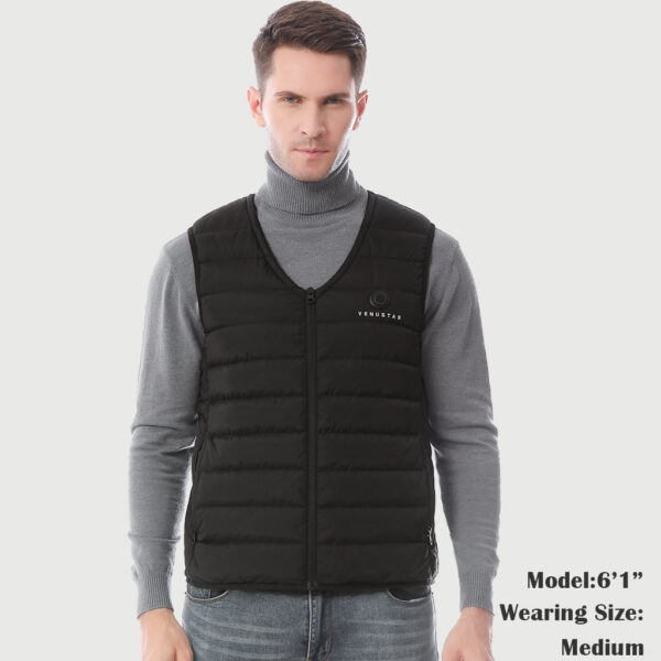 Venustas Heated Vest 7.4V With V-neck For Men L - Image 4