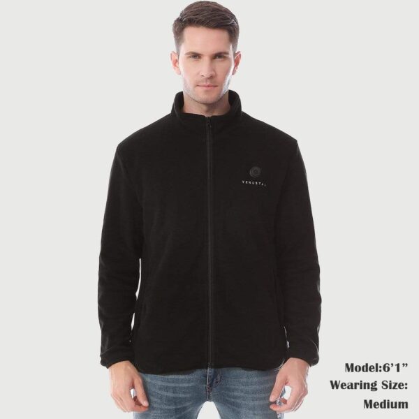 Zipper up Heated Fleece Jacket for Men 7.4V - Image 4