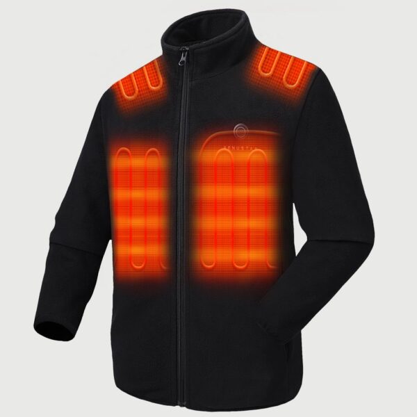 Zipper up Heated Fleece Jacket for Men 7.4V - Image 2