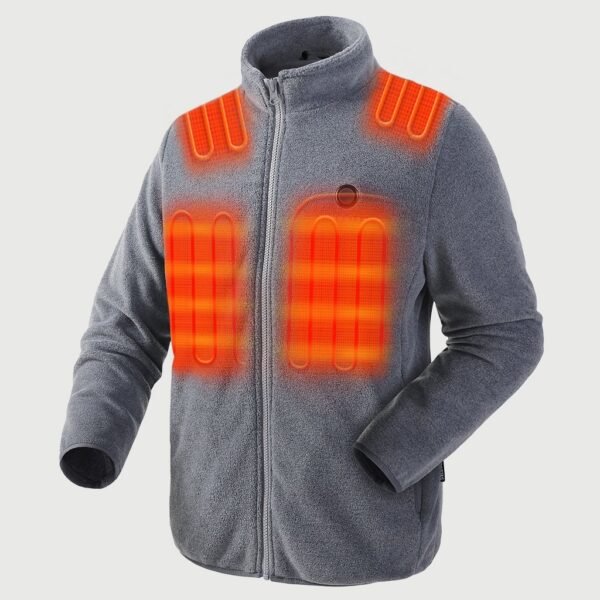 Zipper up Heated Fleece Jacket for Men 7.4V - Image 8